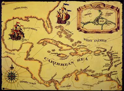 Mapa del Caribe de Spanish School