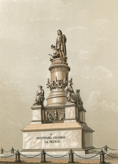 Monumento a Colón en Génova de Spanish School