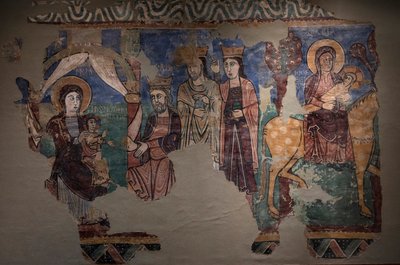 Mural Origin of the church iglesia de la Asuncion de Mar’a en Navasa (Huesca). Ca 1200 (fresco) de Spanish School