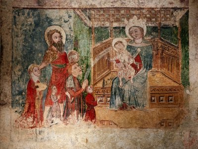 Mural Origen de la ermita de Ipas (Huerca). Siglo XV (fresco) de Spanish School
