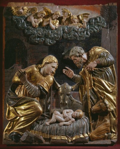 Natividad (detalle) de Spanish School