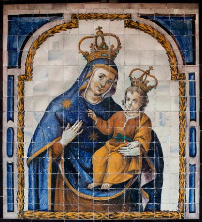 Nuestra Señora del Pueblo - Azulejos (loza) alrededor de 1670, por un anónimo sevillano, del convento del pueblo en Sevilla (España) - Museo de Bellas Artes de Sevilla, España de Spanish School
