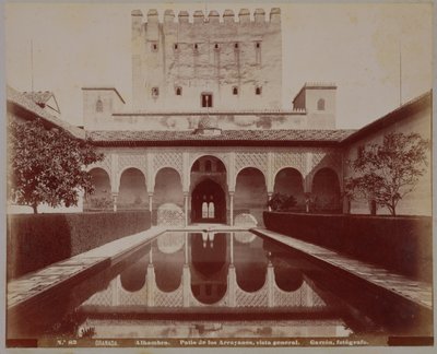 Patio de los Arrayanes, Alhambra, c.1875-80 de Spanish School