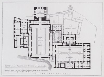 Plano del Palacio de la Alhambra en Granada de Spanish School