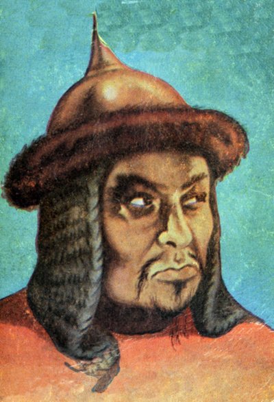 Retrato de Genghis Khan (Temudjin) de Spanish School