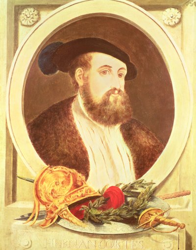 Retrato de Hernán Cortés (1485-1547) de Spanish School