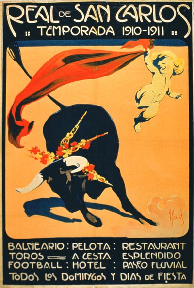 Cartel anunciador de los actos en el Real de San Carlos de Spanish School