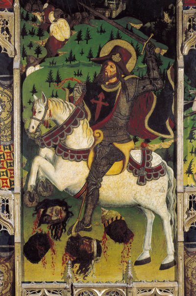 Representación de Santiago Matamoro, de un retablo de la Capilla Real del Alcázar de Segovia, España de Spanish School