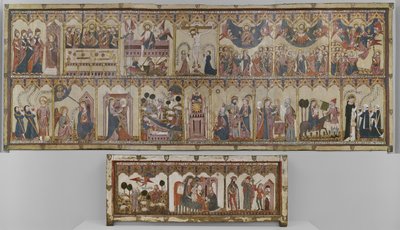 Retablo y frontal de la vida de Cristo y la Virgen, retablo de Ayala de Spanish School