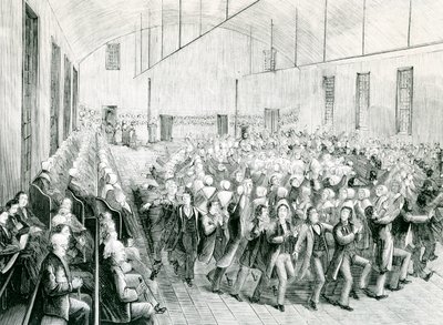 Reunión Shaker en New Lebanon, Nueva York, 1873 de Spanish School