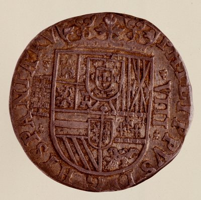 Moneda de plata (8 reales) de España: reinado de Felipe II (1589) de Spanish School