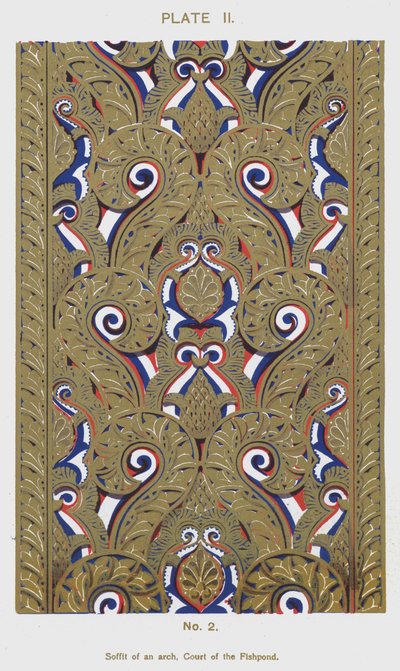 Sofito de un arco, Corte del Estanque de los Peces de Spanish School