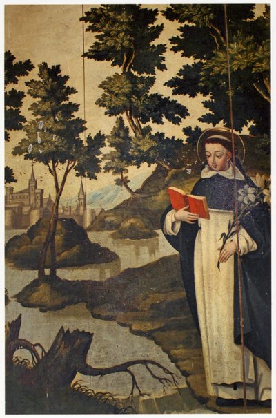 San Domingo sosteniendo el lirio, siglo XVII de Spanish School