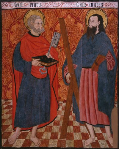 San Pedro y San Andrés, panel de la Iglesia San Andrés de Tortura, finales del siglo XV-principios del siglo XVI de Spanish School