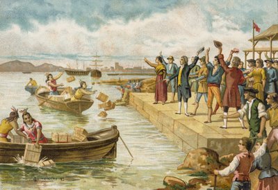 El Motín del Té de Boston, 1773 de Spanish School