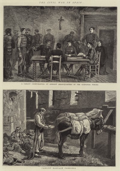 La Guerra Civil en España (grabado) de Spanish School