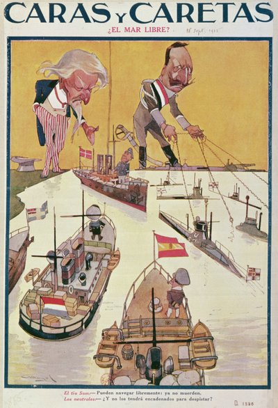 El Kaiser y el Tío Sam en la época de la 1ª Guerra Mundial, 1915 de Spanish School
