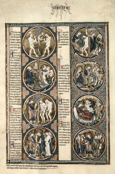 La Biblia Moralizada de Toledo f.7v de Spanish School