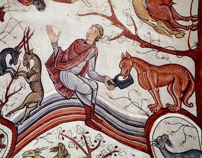 El ciclo de los meses: la anunciación a los pastores (detalle) de Spanish School