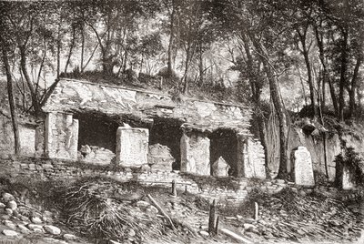 La fachada del palacio en Palenque, sur de México de Spanish School