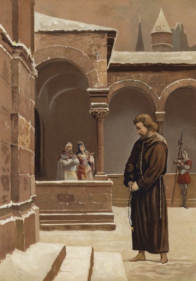 La penitencia del Emperador del Sacro Imperio Romano Enrique IV de Spanish School