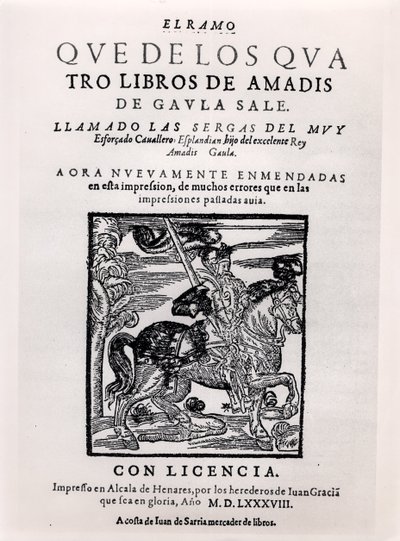 Portada de Amadís de Gaula, 1588 de Spanish School