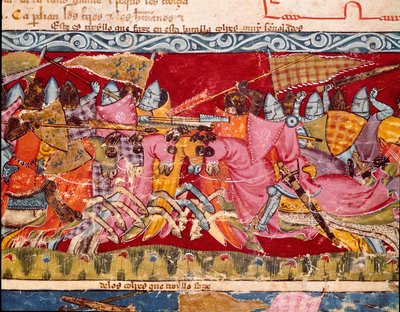 Guerra de Troya: batalla entre griegos y troyanos (detalle) de Spanish School
