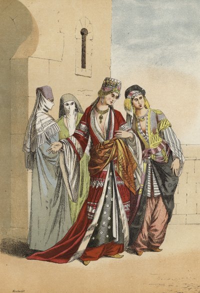 Sultana y princesa turca con sus esclavas, Edad Media de Spanish School