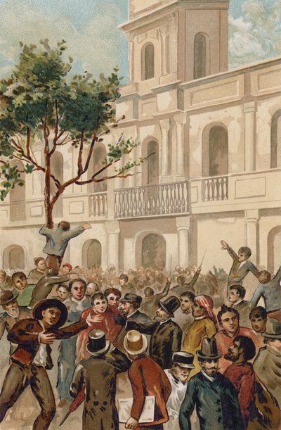 Levantamiento contra el presidente Juárez Celman de Argentina, Buenos Aires, 1890 de Spanish School