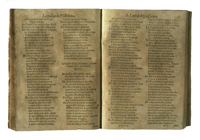 VEGA CARPIO, Félix Lope de (1562-1635). La gallarda toledana", comedia de Lope de Vega incluida en la recopilación "Parte catorze de las comedias de Lope de Vega", editada en Madrid por la viuda de Fernando Correa Montenegro (1621). Fotografía. ESPAÑA. C de Spanish School