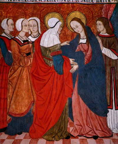 Visitación, panel de la Iglesia San Andrés de Tortura, finales del siglo XV-principios del siglo XVI de Spanish School