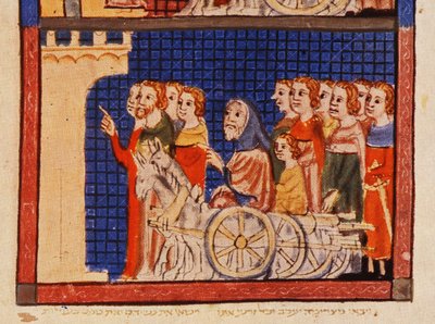 La Expulsión, Cataluña, de la Haggadah de Sarajevo de Spanish School