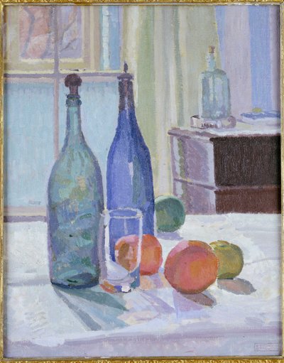 Botellas Azules y Verdes y Naranjas de Spencer Frederick Gore