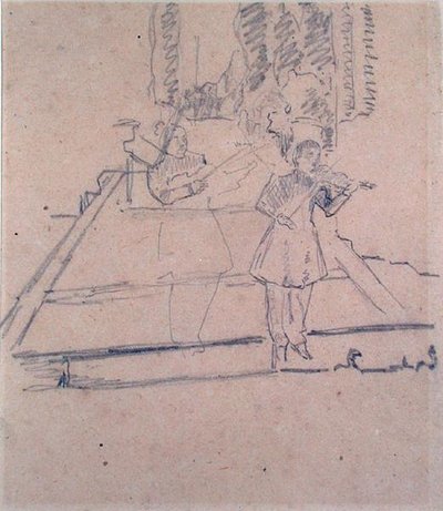Los Músicos en las Candilejas, c.1910 de Spencer Frederick Gore