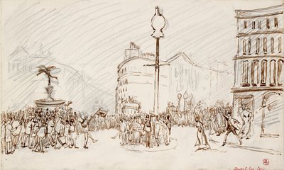 Escena Callejera-Circo Piccadilly, c1900s de Spencer Gore