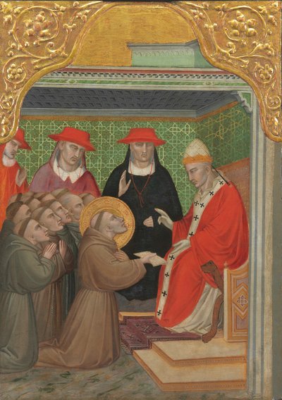 San Francisco ante el Papa (La aprobación de la Regla franciscana) de Spinello Aretino