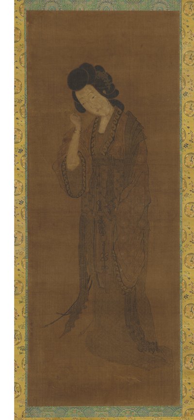 Figura de pie de una mujer de Spurious signature of Yuan Qian