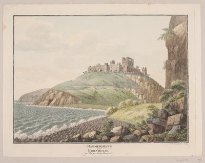 Hammershus en Bornholm. Vista desde el lado sur de Søren L. Lange
