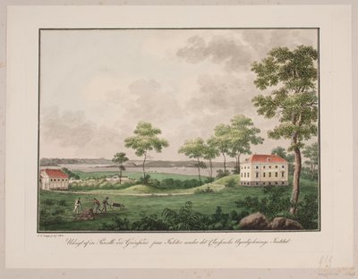 Vista de una parcela en Grønsund en Falster bajo el Instituto de Agricultura Classenske de Søren L. Lange