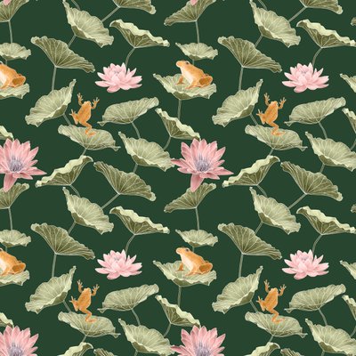 Lilypond pattern I, 2020 (lápiz de grafito y digital) de Stacy Hsu