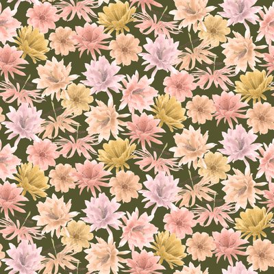 Mojave Desert Blooms pattern, 2021 (lápiz de grafito y digital) de Stacy Hsu
