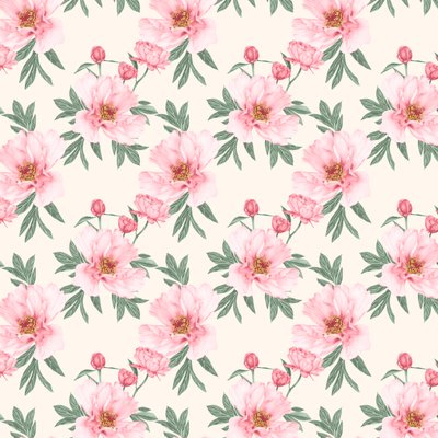 Peony pattern light, 2020 (lápiz de grafito y digital) de Stacy Hsu