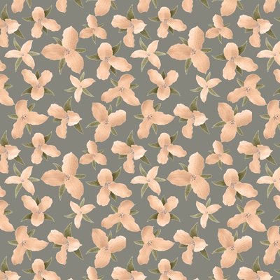 Trillium pattern, 2021 (lápiz de grafito y digital) de Stacy Hsu