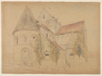 Boceto de la iglesia de San Nicolás, Caen, Francia de Stanford White