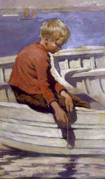 Niño Pescando de Stanhope Alexander Forbes