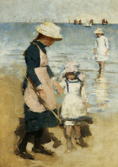 Niños en la playa, c.1891 de Stanhope Alexander Forbes