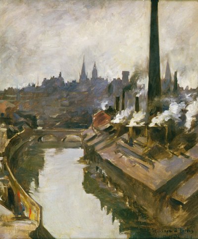 Sheffield: Río y chimeneas humeantes de Stanhope Alexander Forbes