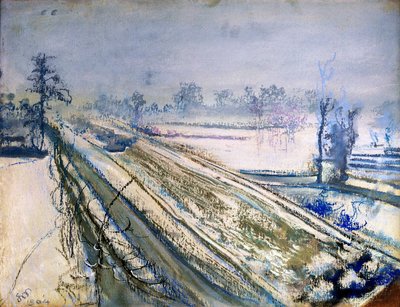 Vista del Montículo Kościuszko desde el taller del artista de Stanisław Wyspiański