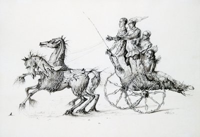 Muerte en Barouche, c1850-1890 de Stanislas Lepine