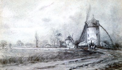 Paisaje con molino de viento, c1855-1892 de Stanislas Lepine